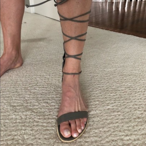 COPY - Tibi gladiators BEACHER NAPPA in color storm Sz 38 - Picture 2 of 9